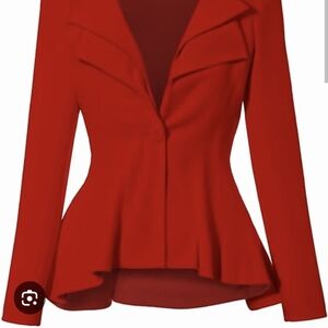 Elegant Red Women's Blazer